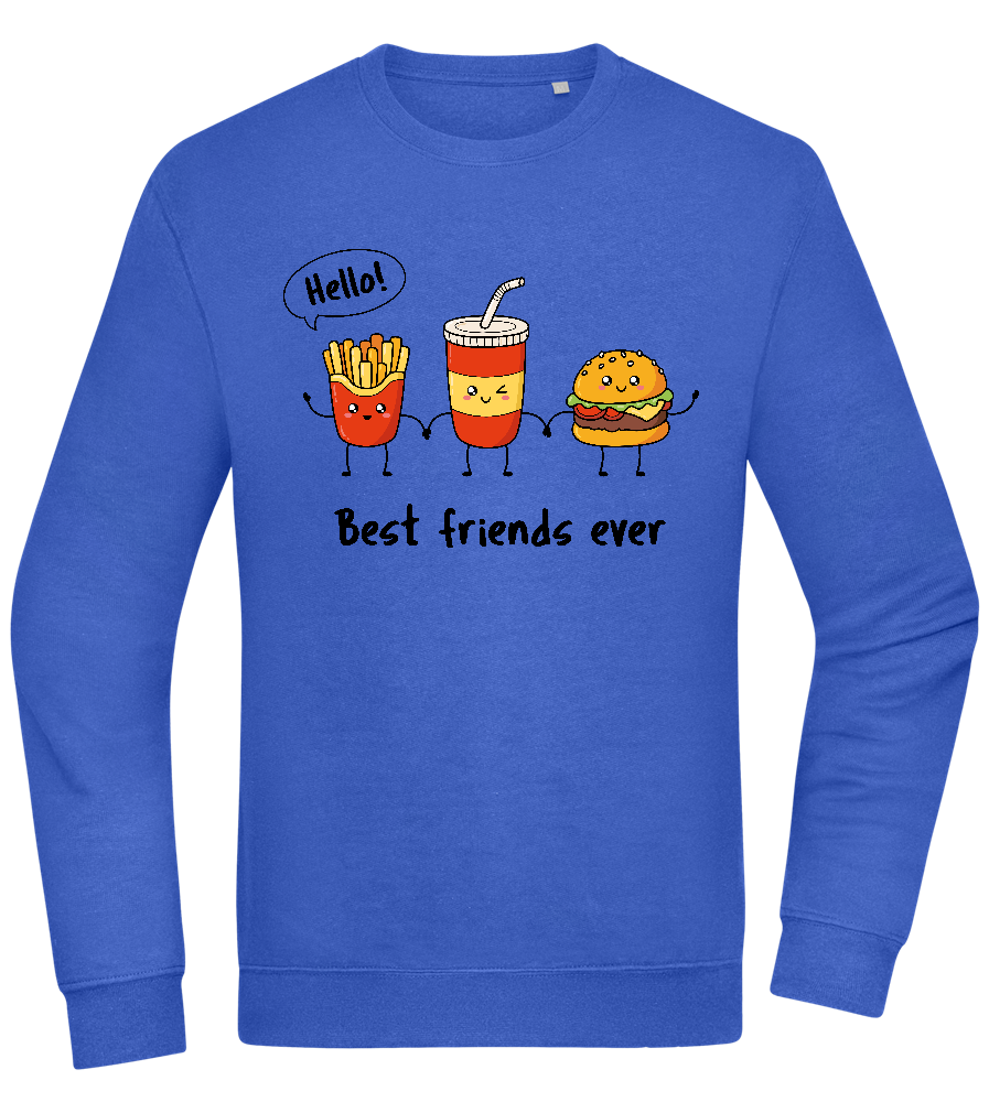 Best Friends Ever Food Design - Comfort Essential Unisex Sweater_ROYAL_front