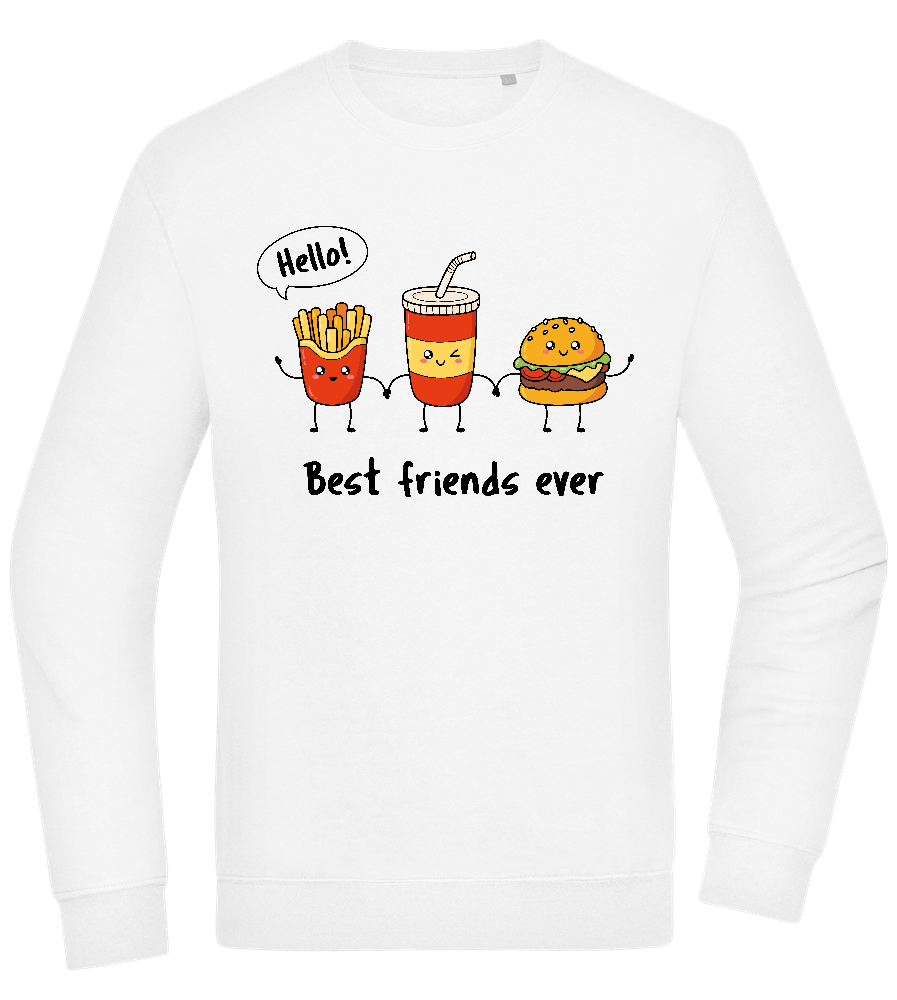 Best Friends Ever Food Design - Comfort Essential Unisex Sweater_WHITE_front