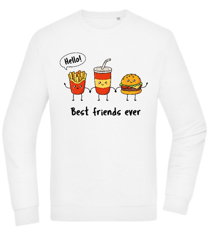 Best Friends Ever Food Design - Comfort Essential Unisex Sweater_WHITE_front