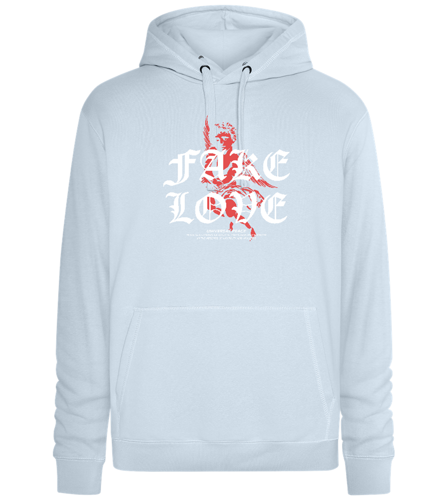 Fake Love Design - Premium unisex hoodie_CREAMY BLUE_front