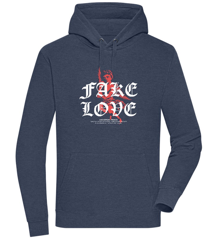 Fake Love Design - Premium unisex hoodie_DENIM CHINA_front