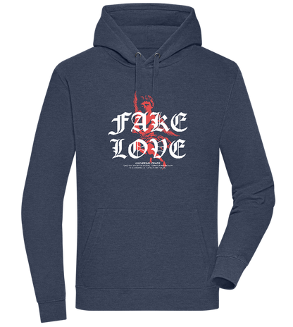 Fake Love Design - Premium unisex hoodie_DENIM CHINA_front