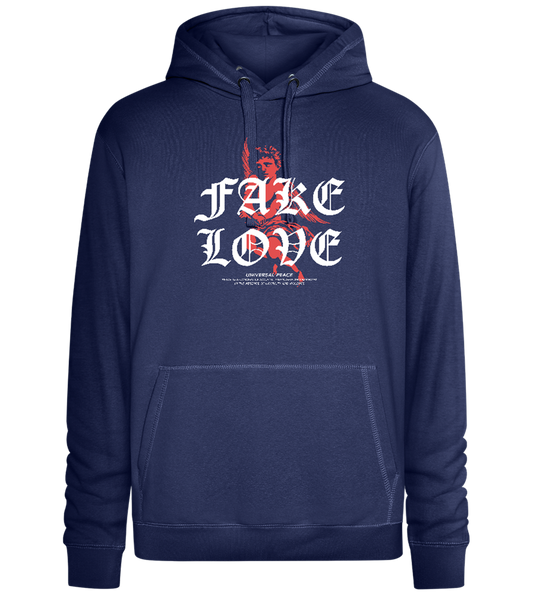 Fake Love Design - Premium unisex hoodie_DENIM CHINA_front