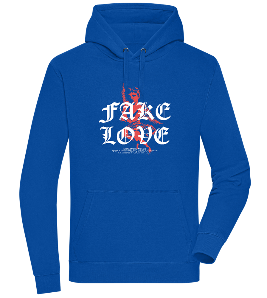 Fake Love Design - Premium unisex hoodie_ROYAL_front