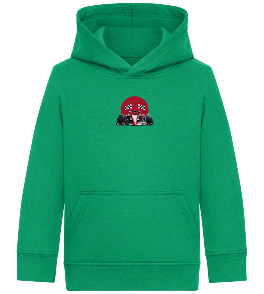 Speed Demon Design - Comfort Kids Hoodie_MEADOW GREEN_front