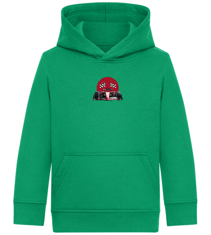 Speed Demon Design - Comfort Kids Hoodie_MEADOW GREEN_front