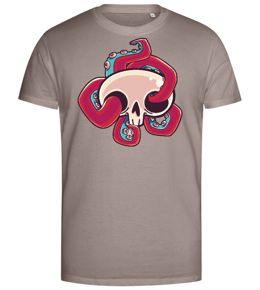 Squid Skull Design - Premium men's close fitting t-shirt_CHARCOAL CHIN_front