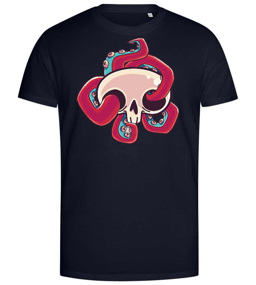 Squid Skull Design - Premium men's close fitting t-shirt_FRENCH NAVY_front