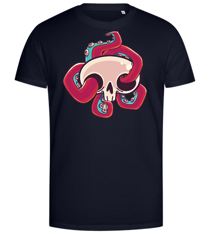 Squid Skull Design - Premium men's close fitting t-shirt_FRENCH NAVY_front