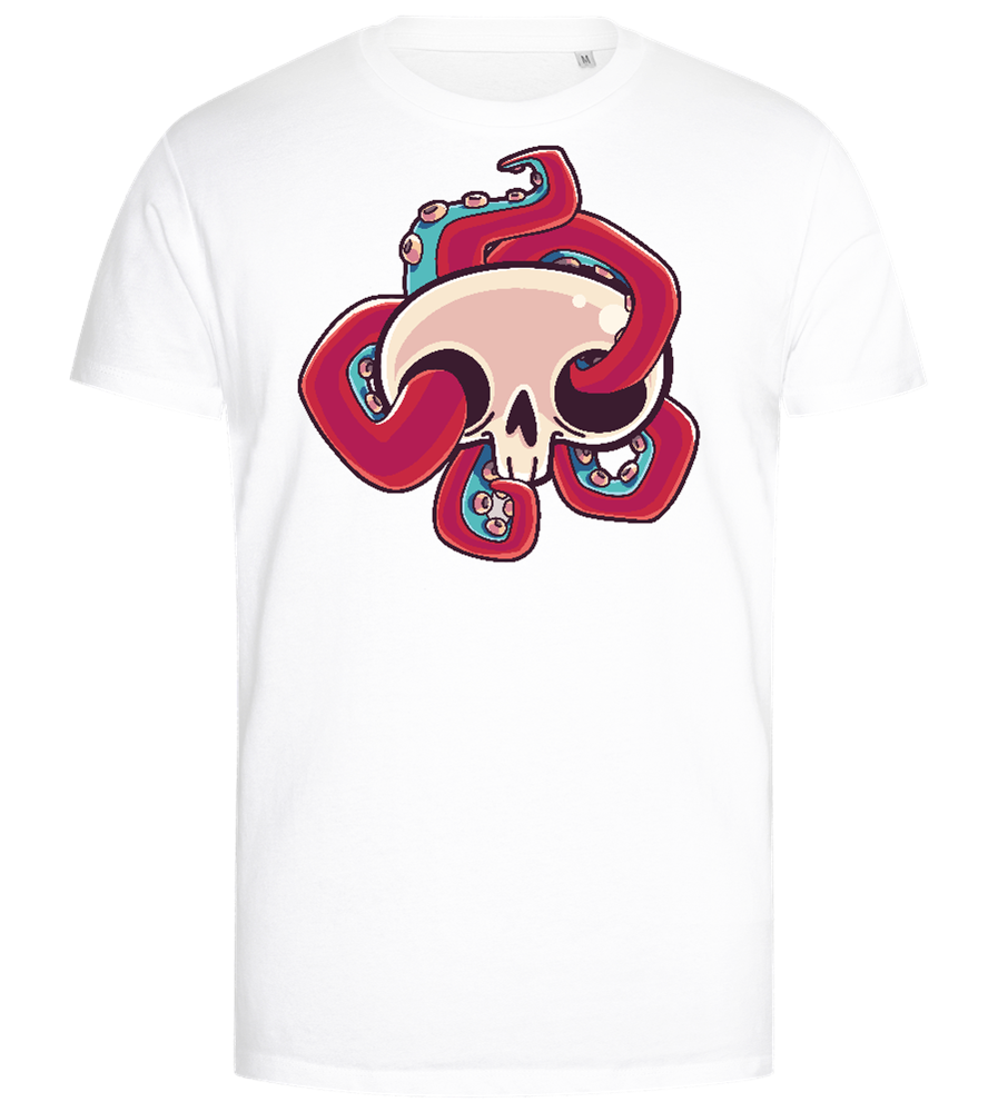 Squid Skull Design - Premium men's close fitting t-shirt_WHITE_front