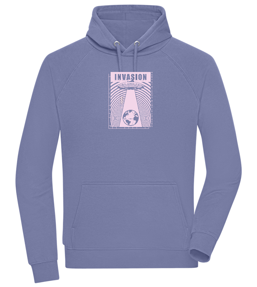 Invasion Ufo Design - Comfort unisex hoodie_BLUE_front