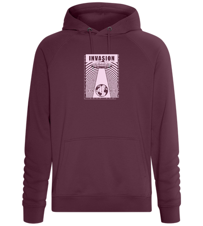 Invasion Ufo Design - Comfort unisex hoodie_BORDEAUX_front