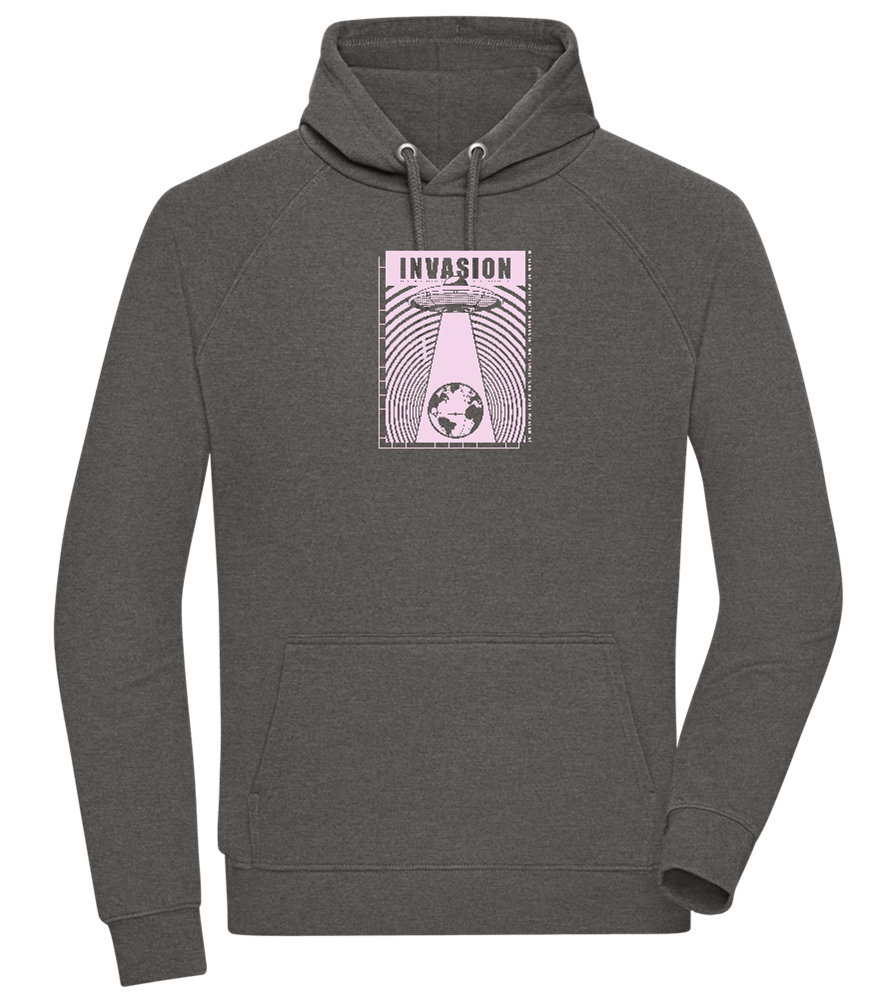 Invasion Ufo Design - Comfort unisex hoodie_CHARCOAL CHIN_front