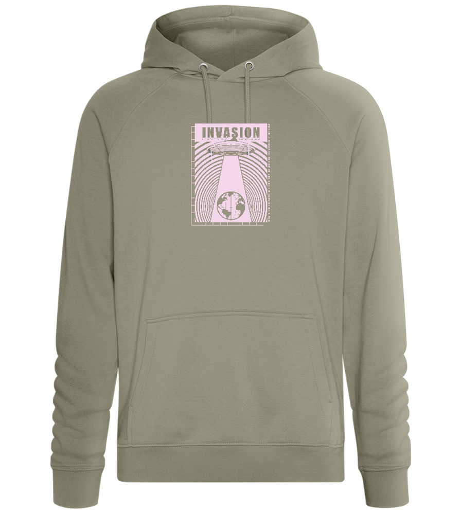 Invasion Ufo Design - Comfort unisex hoodie_KHAKI_front