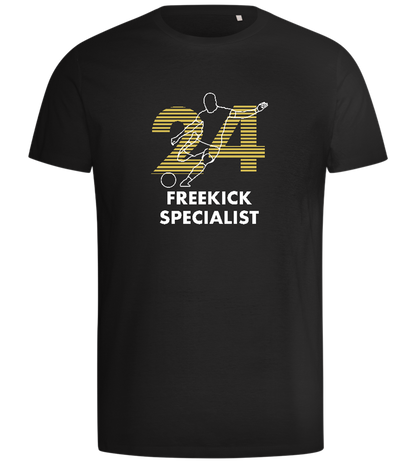 Freekick Specialist Design - Comfort men's t-shirt_DEEP BLACK_front