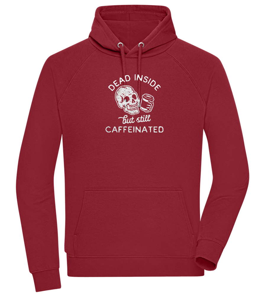 Dead Inside Caffeinated Design - Comfort unisex hoodie_BORDEAUX_front