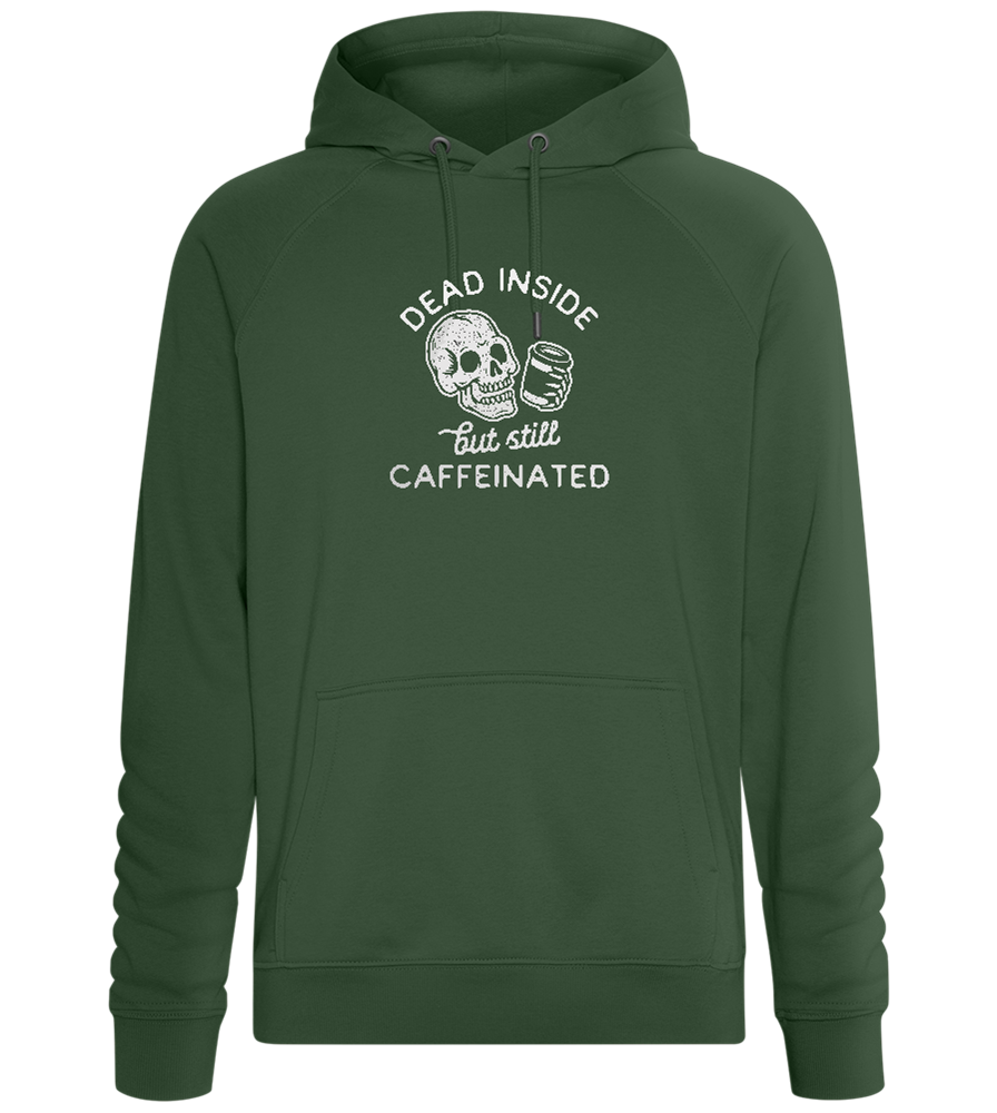 Dead Inside Caffeinated Design - Comfort unisex hoodie_GREEN BOTTLE_front