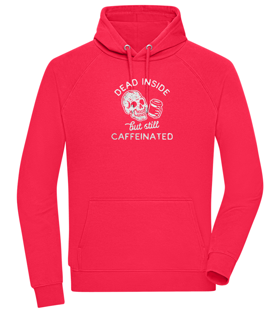 Dead Inside Caffeinated Design - Comfort unisex hoodie_RED_front