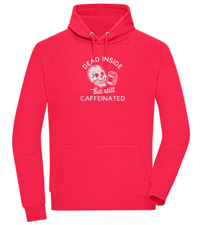 Dead Inside Caffeinated Design - Comfort unisex hoodie_RED_front