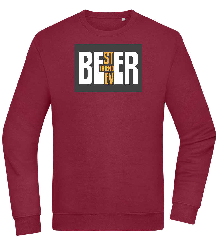 Beer Best Friend Design - Comfort Essential Unisex Sweater_BORDEAUX_front