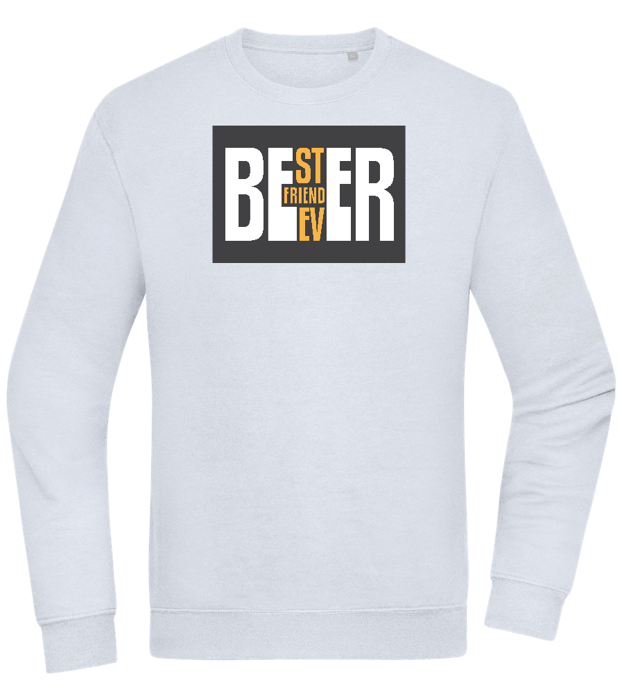 Beer Best Friend Design - Comfort Essential Unisex Sweater_CREAMY BLUE_front