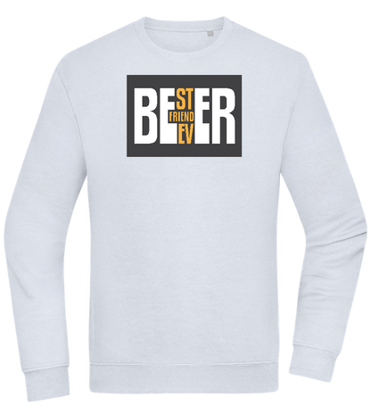 Beer Best Friend Design - Comfort Essential Unisex Sweater_CREAMY BLUE_front