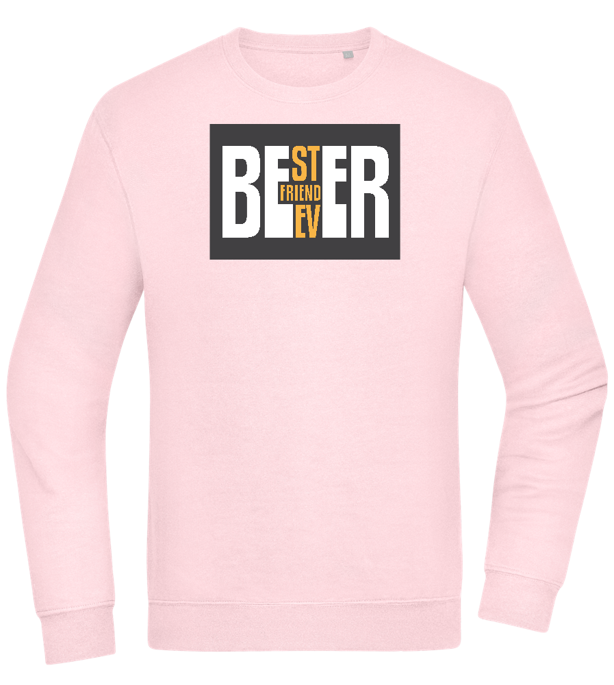 Beer Best Friend Design - Comfort Essential Unisex Sweater_LIGHT PEACH ROSE_front