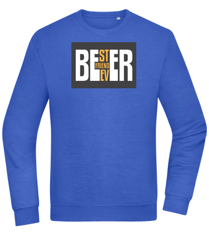 Beer Best Friend Design - Comfort Essential Unisex Sweater_ROYAL_front