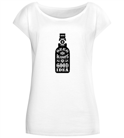 Beer Good Idea Design - Comfort long t-shirt_WHITE_front