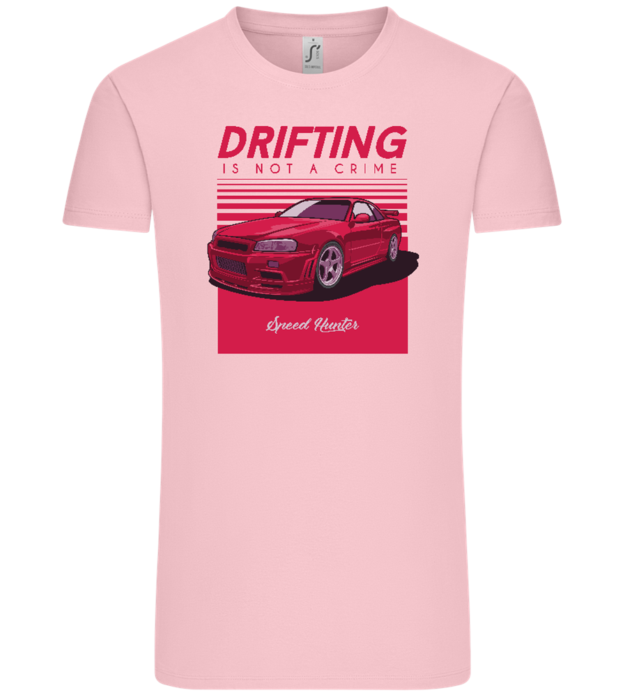 Drifting Not A Crime Design - Comfort Unisex T-Shirt_CANDY PINK_front