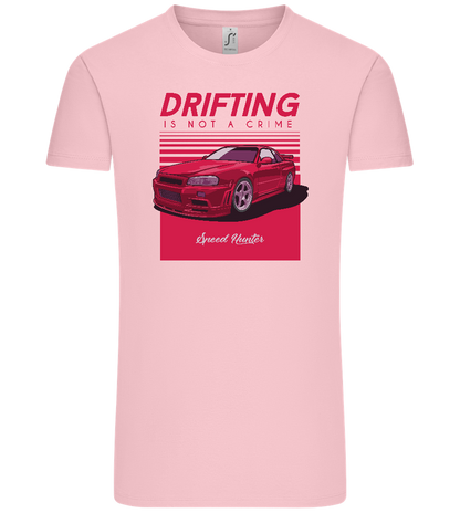 Drifting Not A Crime Design - Comfort Unisex T-Shirt_CANDY PINK_front