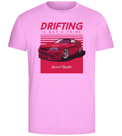 Drifting Not A Crime Design - Comfort Unisex T-Shirt_CANDY PINK_front