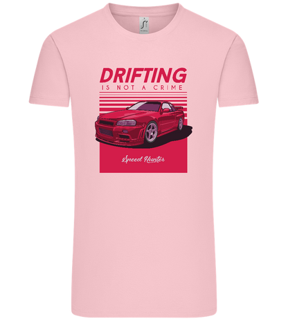 Drifting Not A Crime Design - Comfort Unisex T-Shirt_CANDY PINK_front