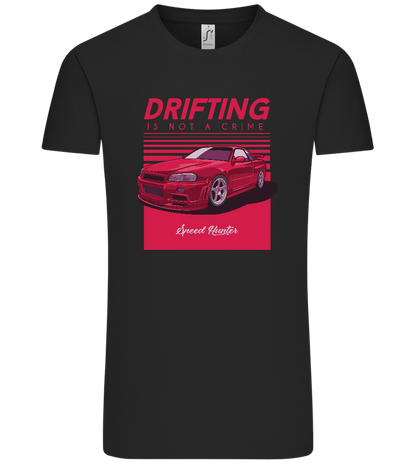 Drifting Not A Crime Design - Comfort Unisex T-Shirt_DEEP BLACK_front