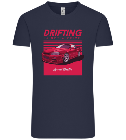 Drifting Not A Crime Design - Comfort Unisex T-Shirt_FRENCH NAVY_front
