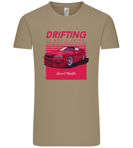 Drifting Not A Crime Design - Comfort Unisex T-Shirt_KHAKI_front
