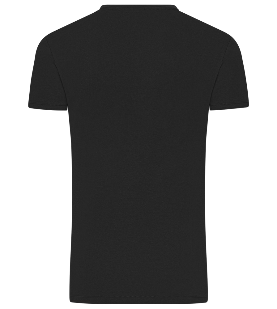 Code Oranje Kroontje Design - Premium men's v-neck t-shirt_DEEP BLACK_back