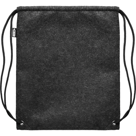 RPET Felt Drawstring Bag_STONE GREY_front