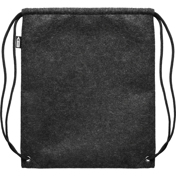 RPET Felt Drawstring Bag_STONE GREY_front