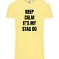 Keep Calm It's My Stag Do Design - Comfort Unisex T-Shirt_AMARELO CLARO_front