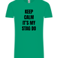 Keep Calm It's My Stag Do Design - Comfort Unisex T-Shirt_SPRING GREEN_front