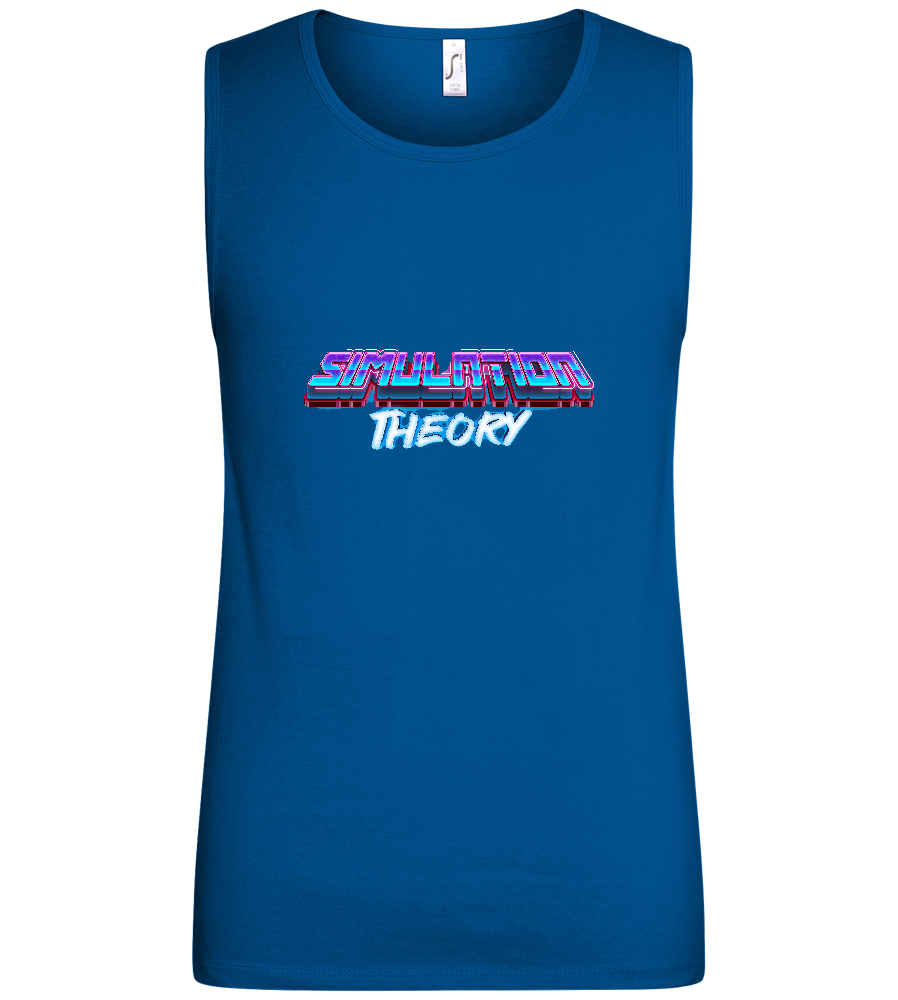 3D Simulation Theory Design - Basic men's tank top_ROYAL_front