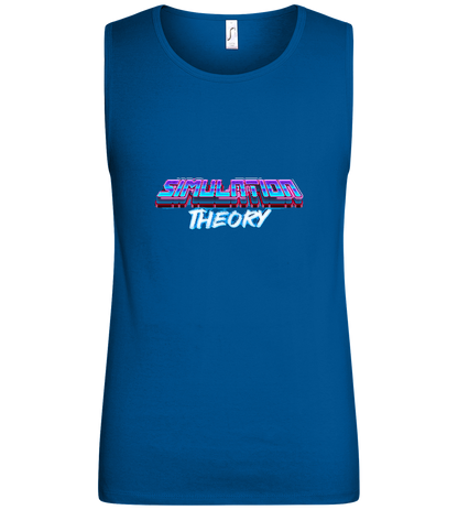 3D Simulation Theory Design - Basic men's tank top_ROYAL_front