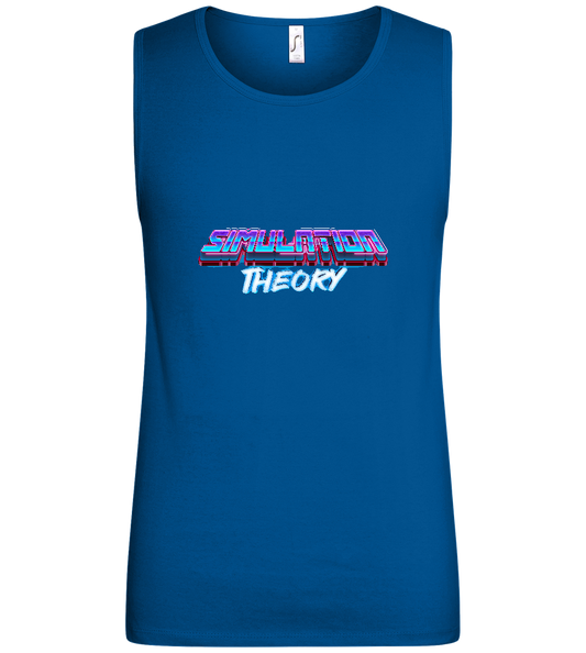 3D Simulation Theory Design - Basic men's tank top_ROYAL_front