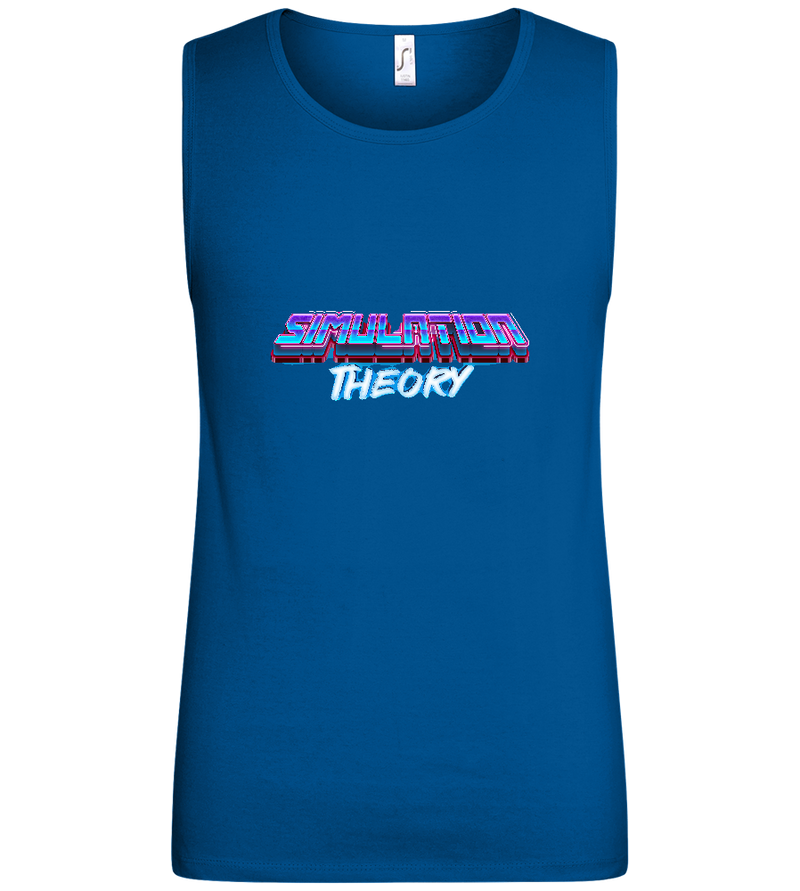 3D Simulation Theory Design - Basic men's tank top_ROYAL_front