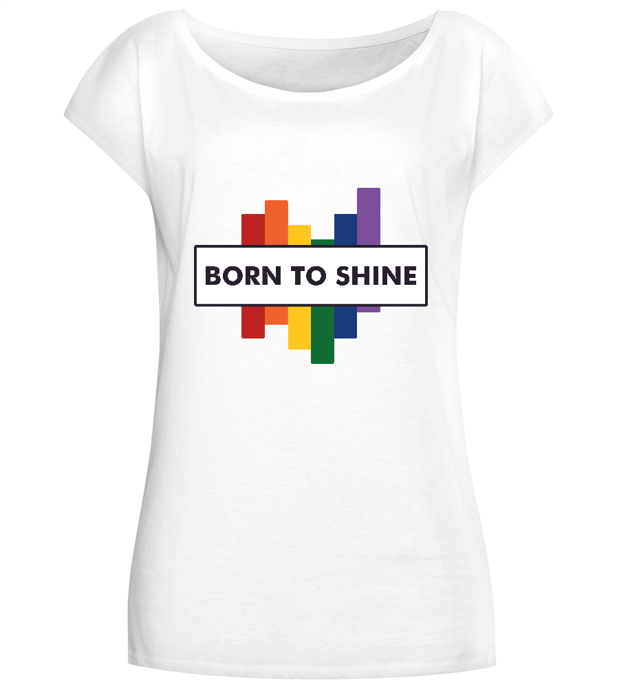 Born to Shine Design - Comfort long t-shirt_WHITE_front