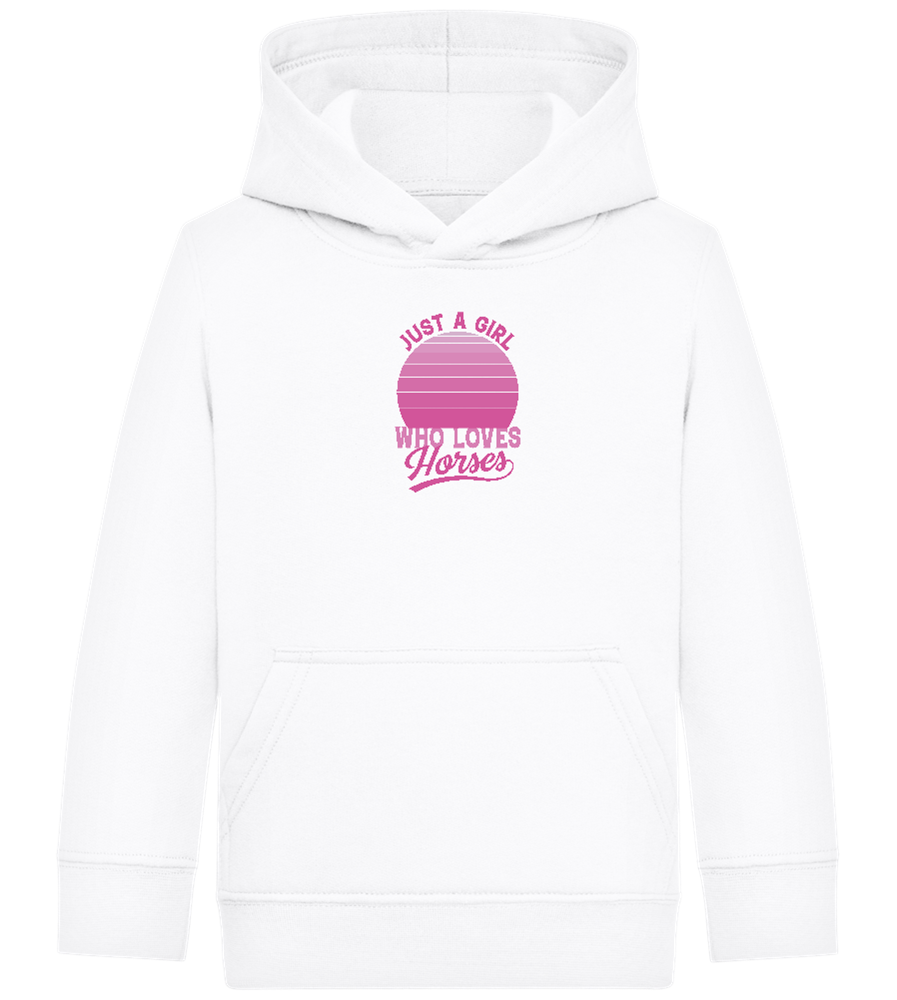 Just a Girl Who Loves Horses Design - Comfort Kids Hoodie_WHITE_front