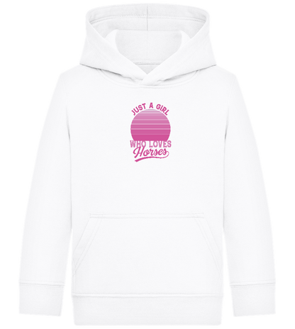 Just a Girl Who Loves Horses Design - Comfort Kids Hoodie_WHITE_front