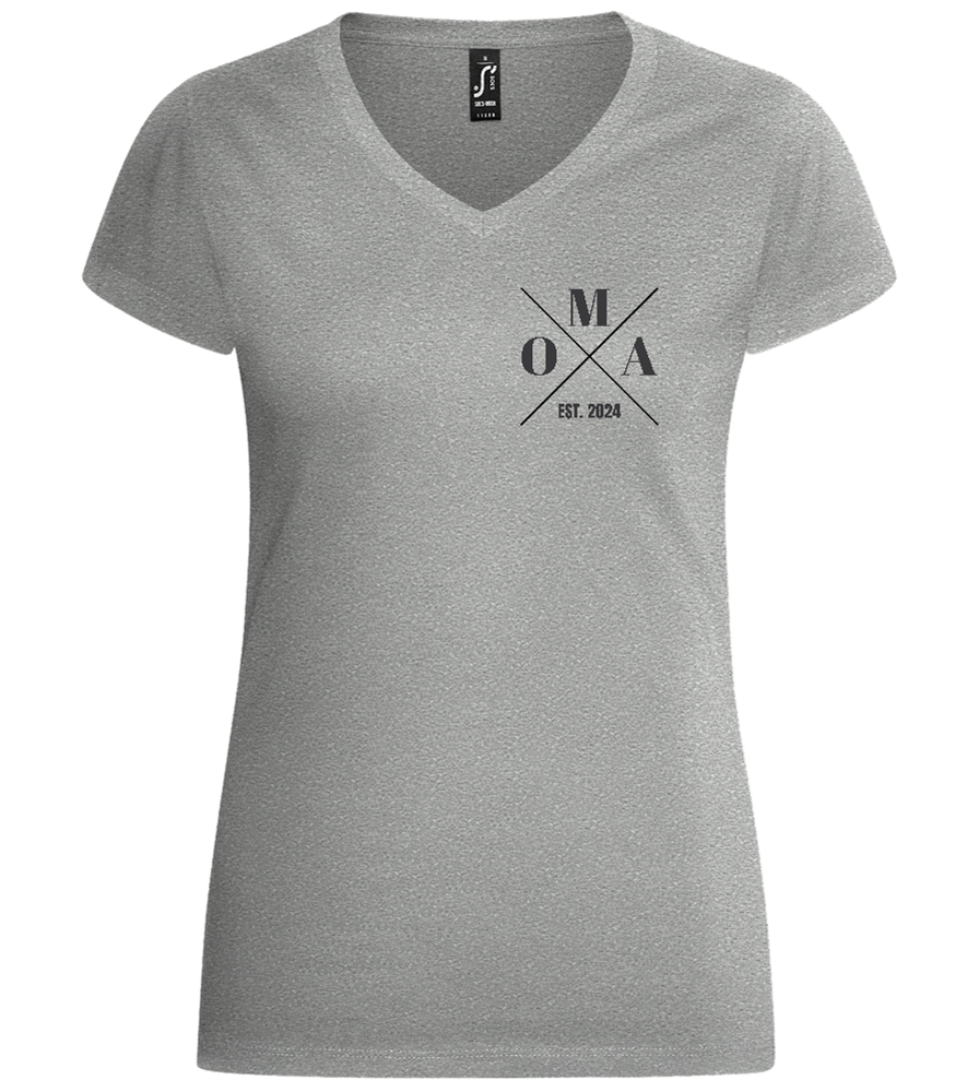 OMA Established Design - Basic women's v-neck t-shirt_ORION GREY_front