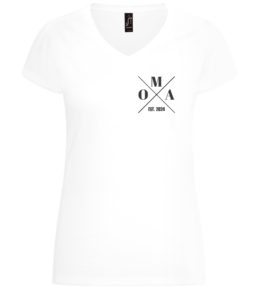 OMA Established Design - Basic women's v-neck t-shirt_WHITE_front